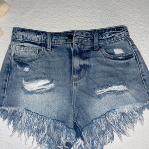 Distressed Denim Women Shorts